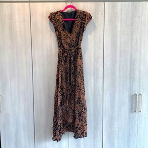 Bebe Wrap Cheetah Maxi Dress
